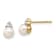 14K Yellow Gold 5-6mm White Round Freshwater Cultured Pearl 0.01 cttw
Diamond Post Earrings