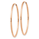 14k Rose Gold 1 3/8" Polished Endless Hoop Earrings