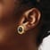 14k Yellow Gold 17mm Onyx Fancy Stud Earrings