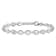 Rhodium Over Sterling Silver 7.25-inch with 0.5-inch Extension Fancy
Link Bracelet