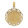 14K Yellow Gold Polished Miraculous Medal With Scallop Frame Pendant
