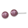 Rhodium Over Sterling Silver 8-9mm Plum/White Imitation Shell Pearl Post
3 Earring Set