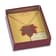 Iridescent Copper Dipped Full Moon Maple Leaf with 20 Inch Gold-tone Necklace