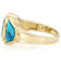 Turquoise And Sky Blue Topaz Ring In 18K Gold Over Sterling Silver 3.00ct