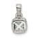 Rhodium Over Sterling Silver with 14k Accent Light Swiss Blue Topaz Pendant