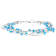 Turquoise And Silver Bead Multi-Row Bracelet In Sterling Silver
