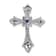 Rhodium Over 14k White Gold Sapphire and Diamond fleur-de-lis Cross
Chain Slide