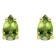 5x3mm Pear Shape Peridot 14k Yellow Gold Stud Earrings