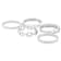 Stackable Ring Set With CZ In Rhodium Over Brass 1.07ctw