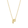 CZ Initial F Tennis Necklace And Pendant Set In 14K Gold Over Brass 4.05ctw