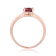 Rectangular Cushion Pink Tourmaline 14K Rose Gold Over Sterling Silver
Solitaire Ring, 0.85ct