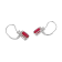 Lab Created Ruby and White Cubic Zirconia Platinum Over Sterling Silver
Leverback Earrings 6.08ctw