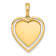 14K Two-tone Gold Polished Multi Color Enamel Eye In Heart Charm