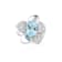 Sky Blue Topaz and White Topaz Sterling Silver Ring