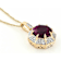 Lab-Created Alexandrite And White Diamond Vintage-Inspired Pendant In
Solid 10K Yellow Gold 3.18ctw