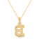 White Diamond Accent 10k Yellow Gold B Initial Pendant With 18” Rope Chain