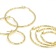 Set Of 3 Twisted Hoop Earrings In 18K Gold Over Bronze