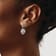 Rhodium Over Sterling Silver Tree Dangle Earrings