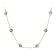 Blue Topaz Station Necklace In 18K Gold Over Sterling Silver 12.50ctw