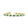 6.25ctw Emerald and Diamond Bracelet in 14k Yellow Gold