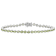 Oval Peridot Tennis Bracelet In Sterling Silver 7.40ctw