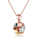 Knot Pendant Necklace In 18K Rose Gold Over Sterling Silver