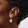 Rhodium Over 14k White Gold Diamond Fancy Heart Dangle Earrings