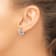 Rhodium Over 14K White Gold Lab Grown Diamond SI1/SI2, G H I, Hinged
Hoop Earrings