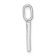 14K White Gold Diamond Lower Case Letter U Initial Pendant