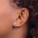 Rhodium Over Sterling Silver Post Polished Love Knot Earrings