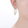 Pear Shape Pearl Drop Hoop Earrings In 14K Gold Over Brass