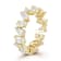 Rachel Zoe Mixed Shape CZ Eternity Band Ring in 14K Gold Over Sterling Silver