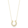 Sterling Statements 14K Yellow Gold Over Sterling Silver CZ Horseshoe Necklace