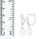7-8mm White Cultured Freshwater Pearl and Cubic Zirconia Rhodium Over
Sterling Silver Earrings