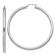 Rhodium Over 14k White Gold 2 9/16" Polished Tube Hoop Earrings