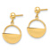 14k Yellow Gold Polished Contemporary Dangle Earrings