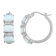 White Lab Created Opal Sterling Silver 3-Stone Earrings 2.72ctw
