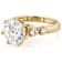 Diamond Simulant Heptagon Ring In 18K Gold Over Sterling Silver 5.44ctw