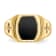 10K Yellow Gold Onyx and 0.01ct Diamond Men's Cross Ring