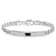 Rhodium Over Sterling Silver Enameled Bar Men's 8 Inch Bracelet