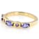 Blue Tanzanite And Lab Pink Sapphire Ring In 18K Gold Over Sterling
Silver 0.71ctw
