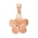 14k Rose Gold Brushed and Diamond-Cut Plumeria Pendant