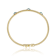 Emerald Color CZ Bangle Bracelet In 14K Gold Over Brass