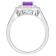 8x6mm Oval Amethyst And White Topaz Accents Rhodium Over Sterling Silver
Double Halo Ring