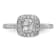Rhodium Over 14K White Gold Diamond Cluster Engagement Ring 0.22ctw