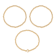 Initial G CZ Beaded Bracelet Set In 14K Gold Over Brass 0.15ctw