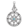 Rhodium Over Sterling Silver Blue Cubic Zirconia Compass Rose with Small
Anchor Pendant
