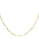 Elongated Paperclip Link Chain Necklace In 18K Gold Over Sterling Silver