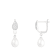 8-8.5mm White Cultured Freshwater Pearl Rhodium Over Sterling Silver Earrings