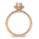 14K Rose Gold Eternal Promise Lab Grown Diamond Halo Complete Ring 0.75ctw